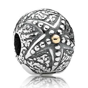 Pandora Starfish Rustic Round Clip Charm